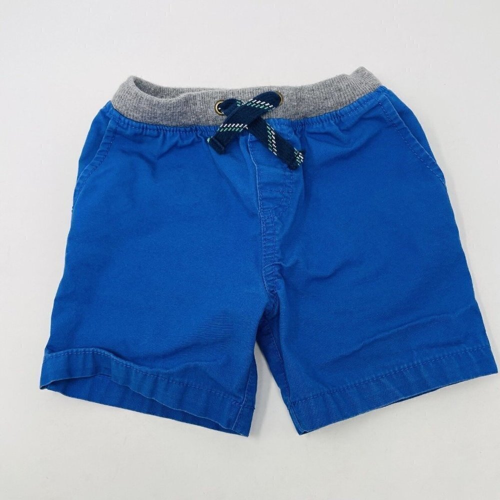 Carters Baby Boys Size 24 Months Drawstring Pull On Shorts Blue‎ 100% Cotton 942